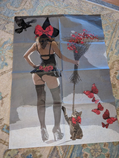 Large Decoupage Paper featuring the whimsical Queen of Hearts Fairy, perfect for adding a touch of fantasy and enchantment to your craft projects. This high-quality decoupage tissue captures the charming essence of Alice in Wonderland and fairy tale whimsy, making it ideal for transforming furniture, creating unique art pieces, or embellishing stationery with a playful yet elegant flair.  Crafted from premium rice paper or craft tissue, this decoupage paper is easy to work with and beautiful