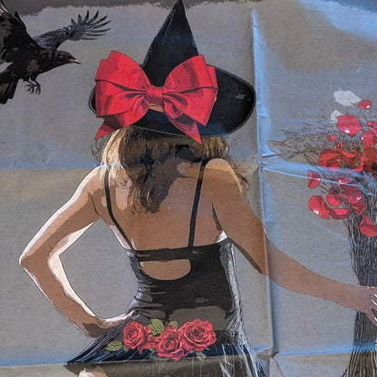Large Decoupage Paper featuring the whimsical Queen of Hearts Fairy, perfect for adding a touch of fantasy and enchantment to your craft projects. This high-quality decoupage tissue captures the charming essence of Alice in Wonderland and fairy tale whimsy, making it ideal for transforming furniture, creating unique art pieces, or embellishing stationery with a playful yet elegant flair.  Crafted from premium rice paper or craft tissue, this decoupage paper is easy to work with and beautiful
