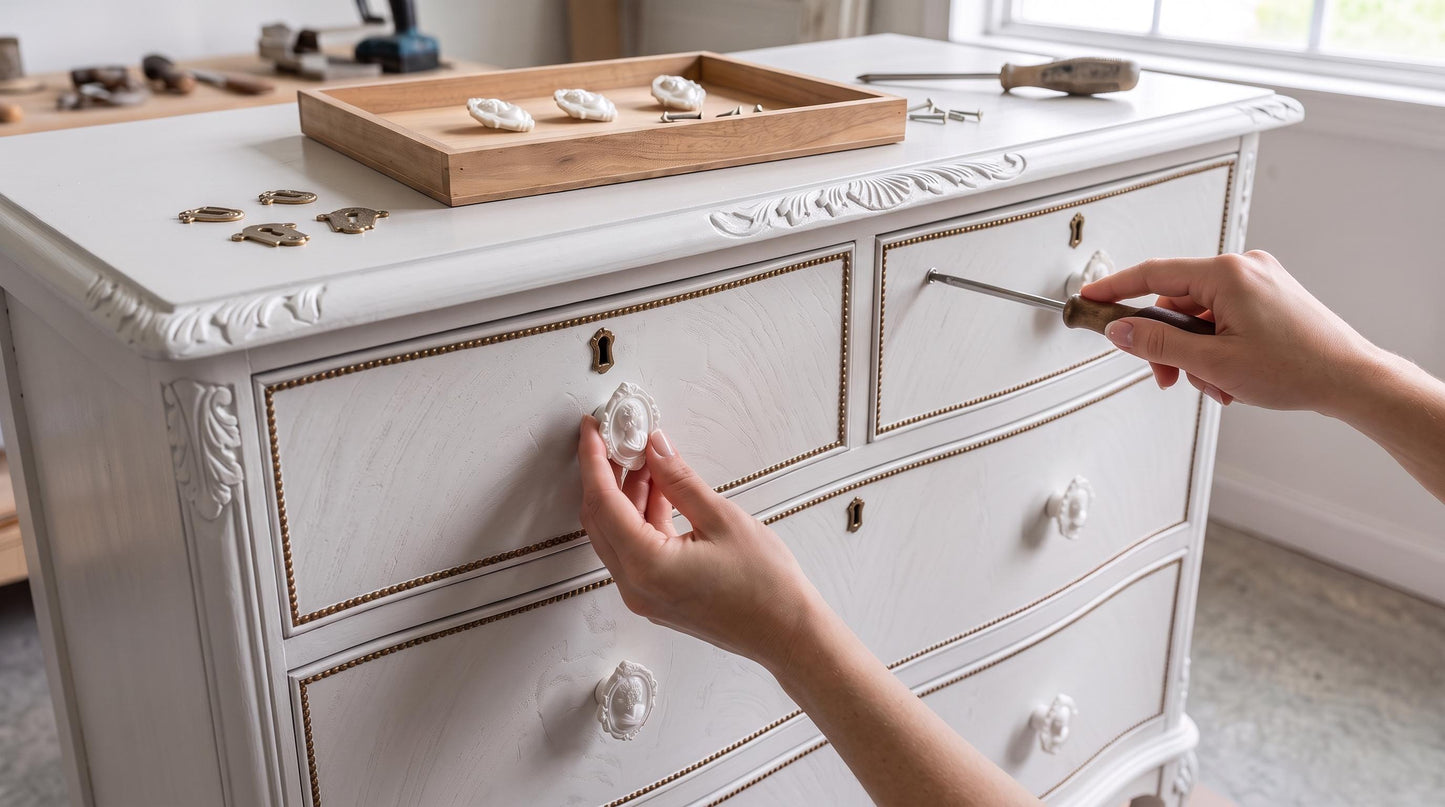 Add a touch of gothic elegance to your furniture with this stunning 3D-printed Cameo Cabinet Drawer Pull. Designed to elevate your cabinetry, this drawer knob combines vintage charm with modern craftsmanship, making it perfect for furniture hardware, wardrobe handles, kitchen hardware, and bathroom remodels. Crafted with attention to detail, this gothic-inspired drawer pull features intricate carved accents that evoke a sense of timeless sophistication.