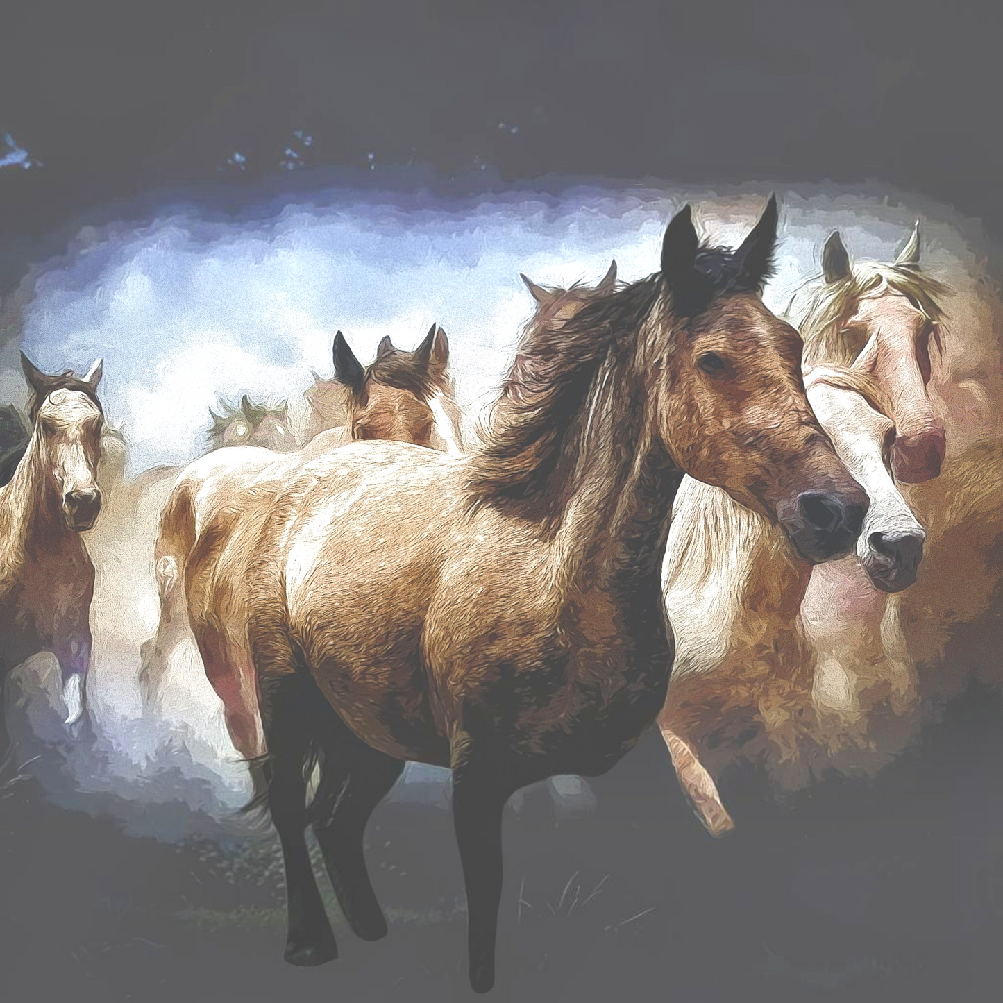 Wild Horses Decoupage Paper: Farmhouse Furniture Upcycling, Rustic Wall Decor