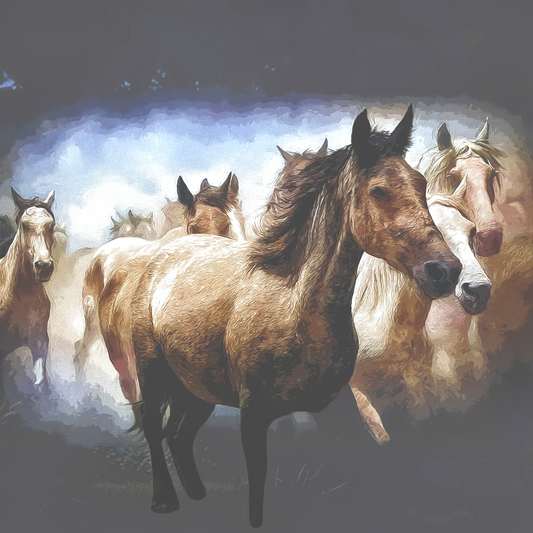 Wild Horses Decoupage Paper: Farmhouse Furniture Upcycling, Rustic Wall Decor