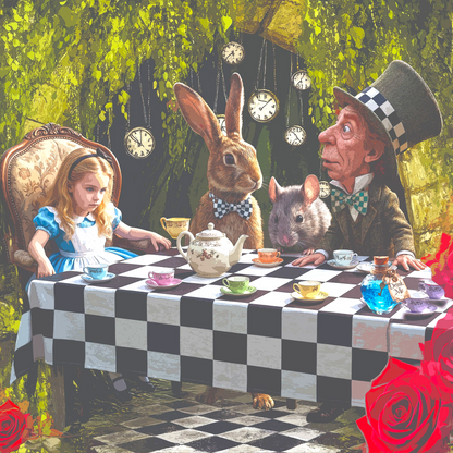 Alice in Wonderland Decoupage Paper, Whimsical Fairy Core Craft Tissue