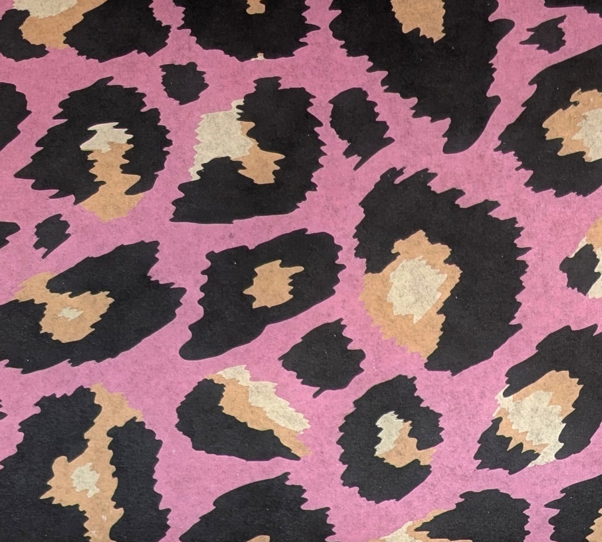 Pieces Reclaimed pink leopard print decoupage tissue paper with black and tan spots for furniture upcycling