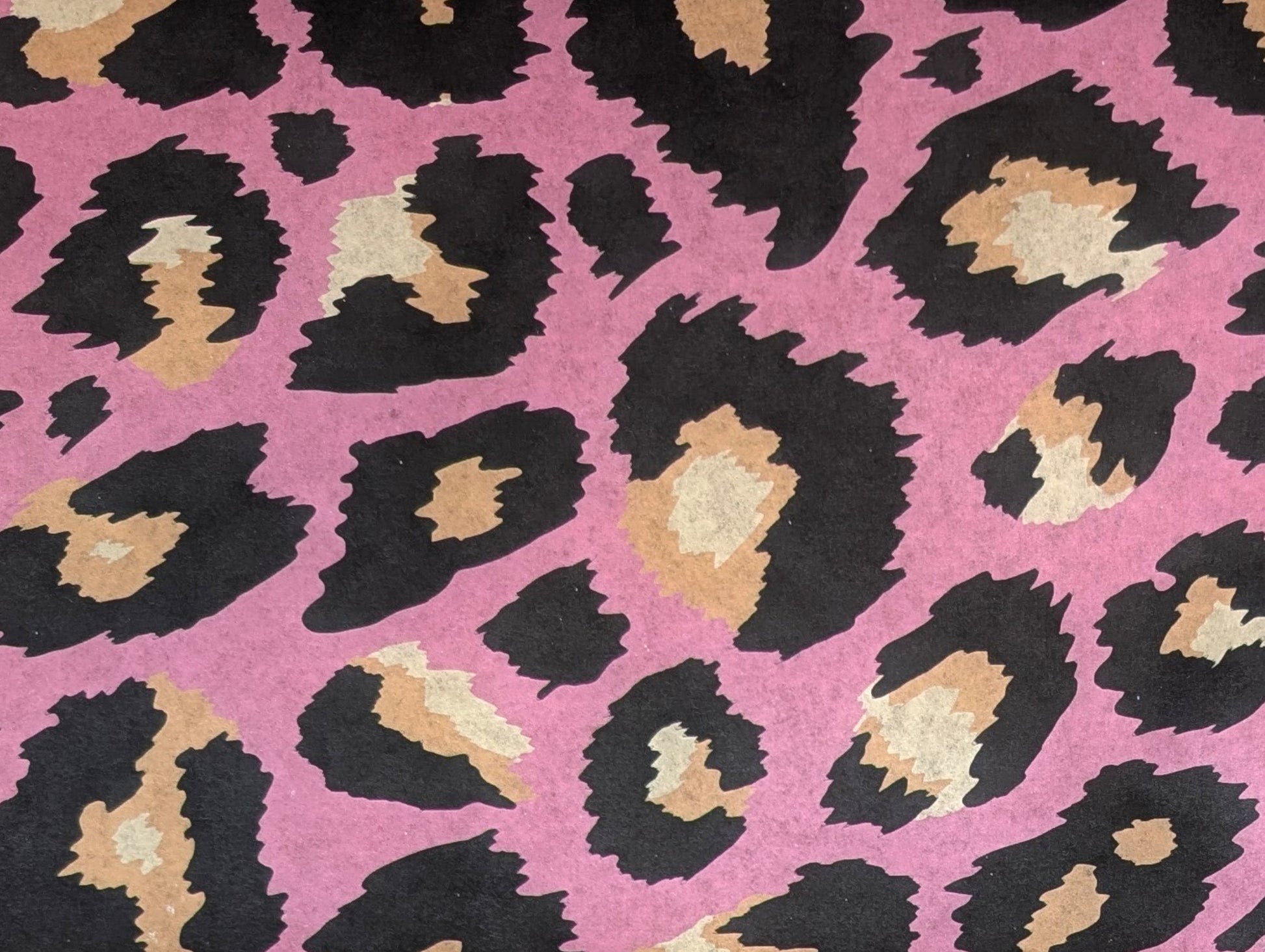 Pieces Reclaimed pink leopard print tissue paper for decoupage and furniture upcycling projects