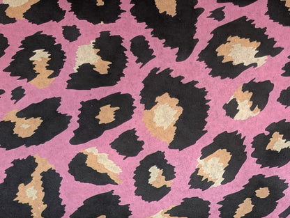 Pieces Reclaimed pink leopard print tissue paper for decoupage and furniture upcycling projects