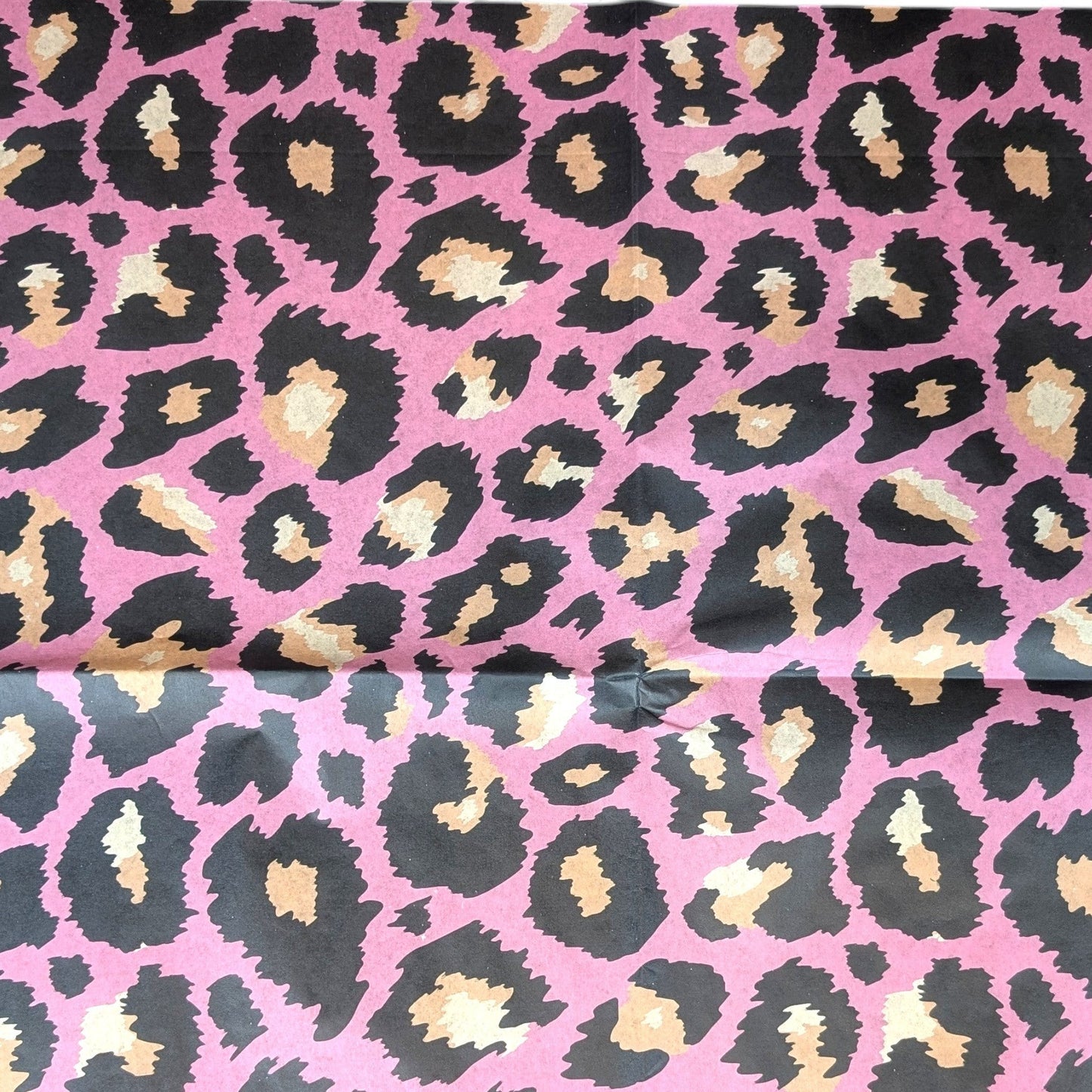 Pieces Reclaimed pink leopard print decoupage tissue paper for furniture upcycling and mixed media art projects